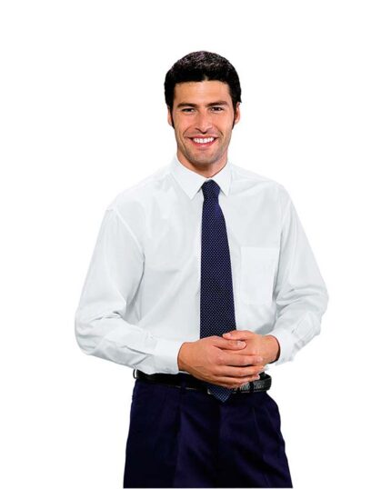 camisa hombre blanca manga corta con bolsillo