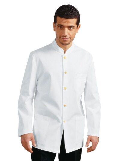 chaqueta coreana blanca hombre isacco 066300