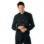 chaqueta coreana negra hombre isacco 066301