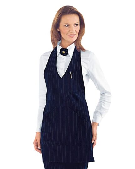 delantal camarera azul rayas isacco bistro