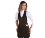 delantal marron mujer camarera isacco bistro