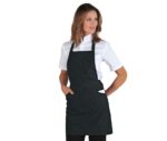 delantal mujer negro rayas camarera ischia isacco