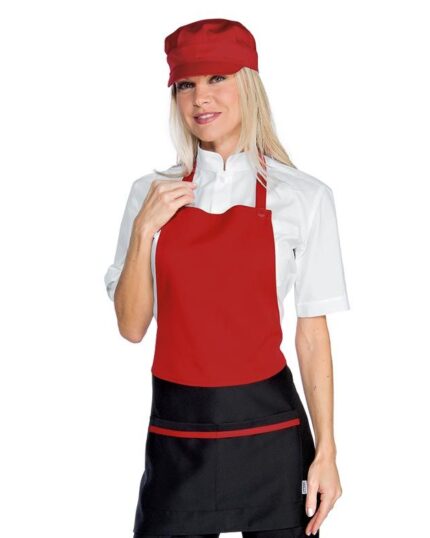 delantal mujer rojo camarera brooklyn isacco