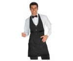 delantal negro unisex camarero isacco garcon