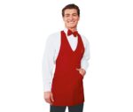 delantal rojo hombre camarero isacco bistro