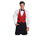 delantal rojo unisex camarero isacco garcon1