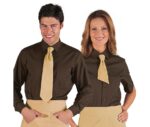 isacco camisa chocolate unisex camarero