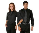 isacco camisa negra unisex camarero
