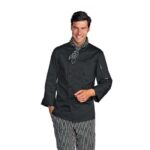 Chaqueta de chef clásica negra en tallas especiales