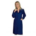 Bata sanitaria mujer entallada azul Isacco 009102 original y elegante de mujer azul cierre botones