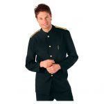 Chaqueta camarero cuello Mao negra con galones