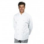 chaqueta cocina blanca hombre botones