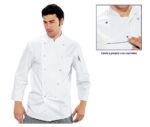 chaqueta cocina blanca hombre corchetes