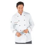 chaqueta cocina blanca prestige hombre botones e1741692705862