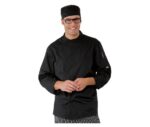 chaqueta cocinero negra extra microperforado isacco e1745331311937