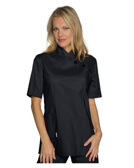 chaqueta sanitaria negra manga corta isacco taipei