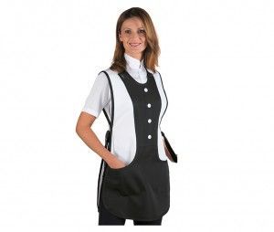 delantal casulla negro unisex isacco