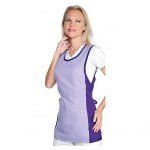Delantal lila sanitario para camarero y peluquería Isacco - Ropa de trabajo funcional y elegante
