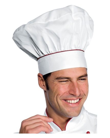 gorro blanco burdeos chef cocinero champinon isacco