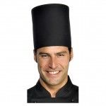 Gorro chef negro lavable Isacco