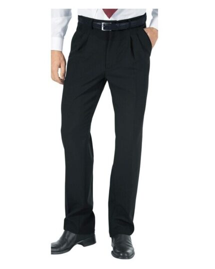 Pantalón negro camarero hombre pinzas Isacco