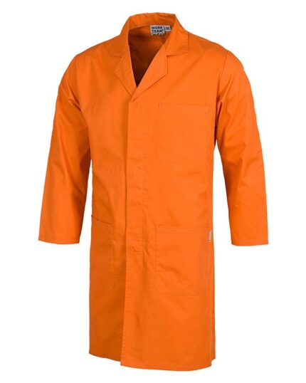 bata laboral naranja corchetes workteam b6700