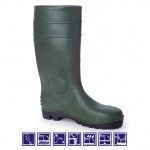 Bota pocera de agua en verde en nitrilo y PVC.