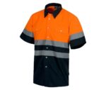 Camisa de alta visibilidad en manga corta naranja workteam c3811