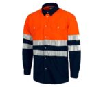 Camisa de alta visibilidad en manga larga naranja workteam c3813
