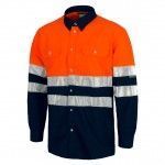 Camisa de alta visibilidad en manga larga naranja workteam c3813