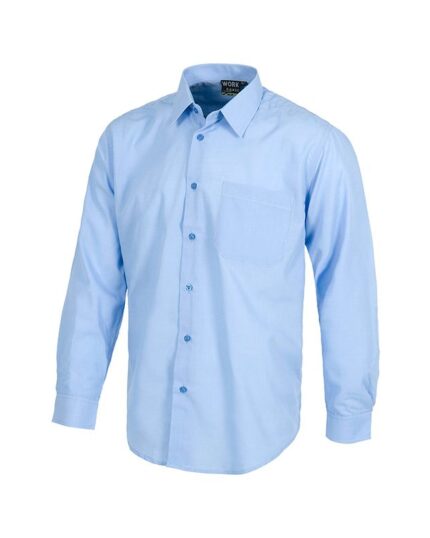 camisa trabajo celeste workteam b8000