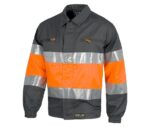 cazadora alta visibilidad gris naranja workteam c4110