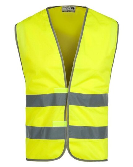 chaleco alta visibilidad naranja y amarillo ciclismo
