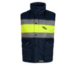 chaleco alta visibilidad marino amarillo workteam s4032