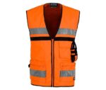chaleco alta visibilidad naranja workteam c3601