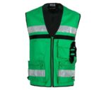 chaleco alta visibilidad verde workteam c3601