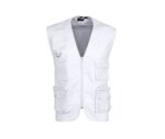 chaleco trabajo blanco workteam s3100