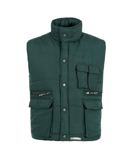 chaleco trabajo verde workteam s3250