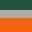 combinacion naranja verde oscuro