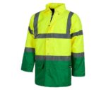 Parka de trabajo alta visibilidad acolchada impermeable