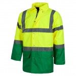 Parka de trabajo alta visibilidad acolchada impermeable
