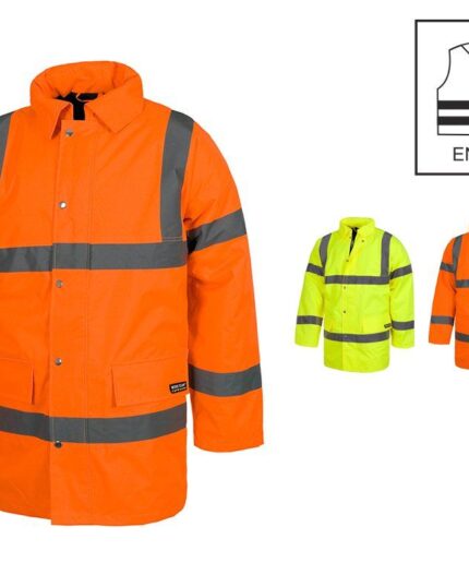 Parka alta visibilidad uniforme laboral reflectante