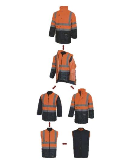 parkas acolchadas desmontables workteam c3735
