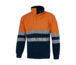 Sudadera de trabajo reflectante y alta visibilidad con cuello alto