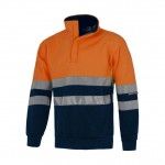 Sudadera de trabajo reflectante y alta visibilidad con cuello alto