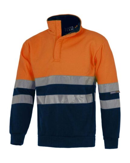 Sudadera de trabajo reflectante y alta visibilidad con cuello alto