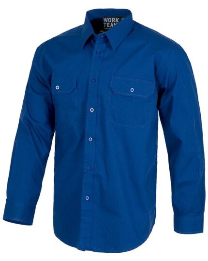 camisa trabajo azulina workteam b8200