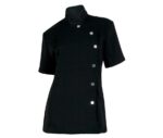 casaca sanitaria entallada mujer negra workteam b9500