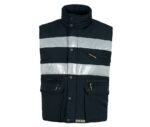 chaleco trabajo acolchado reflectante marino workteam s3207
