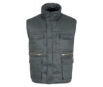 chaleco trabajo gris multibolsillos workteam s3209